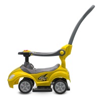 Detské odrážadlo s vodiacou tyčou 3v1 Baby Mix Mega Car Žlté