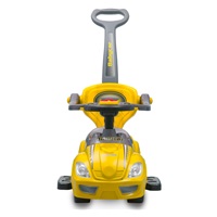 Detské odrážadlo s vodiacou tyčou 3v1 Baby Mix Mega Car Žlté