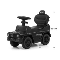 Detské odrážadlo s vodiacou tyčou MERCEDES G350d Milly Mally čierne