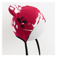 Dojčenská bavlnená čiapka s uškami New Baby labka tmavo ružová