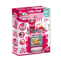 Detská kuchynka Little Chef Baby Mix ružová 32 ks