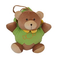Detská plyšová hračka s hracím strojčekom Baby Mix medvedík zelený