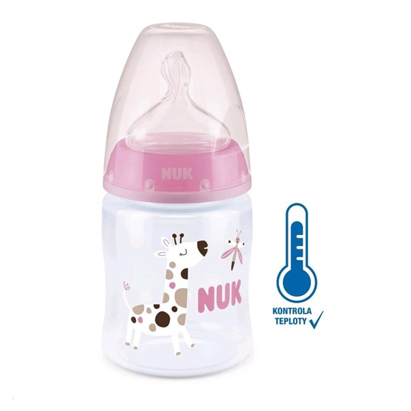 Dojčenská fľaša NUK First Choice Temperature Control 150 ml pink