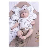 Dojčenská  bavlnená čiapočka-šatka Nicol Ella biela