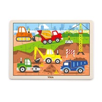 Detské drevené puzzle Viga Stavba
