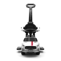 Detské odrážadlo so zvukom a vodiacou tyčou Baby Mix RACER biele (poškodený obal)