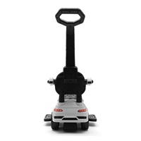 Detské odrážadlo so zvukom a vodiacou tyčou Baby Mix RACER biele (poškodený obal)