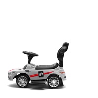 Detské odrážadlo so zvukom a vodiacou tyčou Baby Mix RACER biele (poškodený obal)