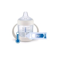 Dojčenská fľaša na učenie NUK Nature Sense s kontrolou teploty 150 ml biela
