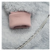 Luxusný detský zimný overal New Baby Teddy bear šedo ružový