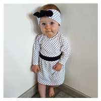 Dojčenské bavlnené šatôčky s čelenkou New Baby Teresa II