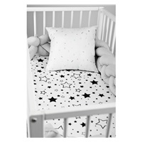 Prestieradlo do postieľky s potlačou Sensillo 120x60 cm hviezdičky