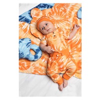 Dojčenské bavlnené body s krátkym rukávom Nicol Tomi oranžová