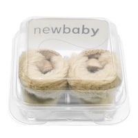 Dojčenské zimné semiškové capačky New Baby 0-3 m svetlo hnedé