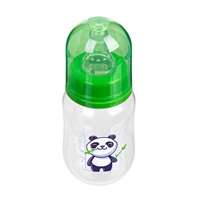 Fľaša s obrázkom Akuku 125 ml panda zelená