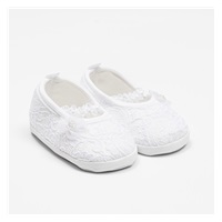 Dojčenské krajkové baletky capačky New Baby biela 6-12 m