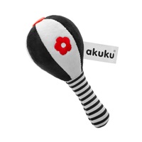 Detská senzorická kontrastná hračka s hrkálkou Akuku Palička