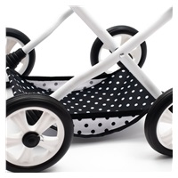 Detský kočík pre bábiky New Baby COMFORT bielo-čierny