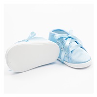 Dojčenské saténové capačky New Baby modrá 6-12 m