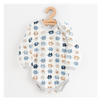 Dojčenské bavlnené body s dlhým rukávom New Baby Magic elephant