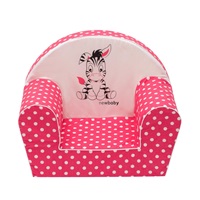 Detské kreslo New Baby Zebra tmavo ružové