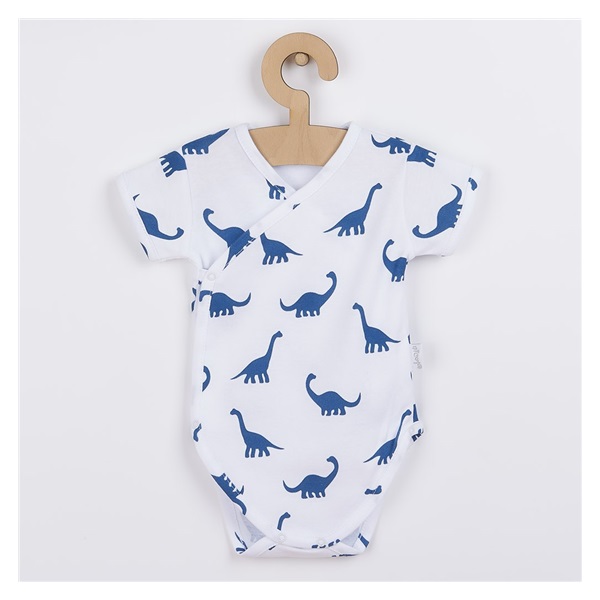 Dojčenské bavlnené body s bočným zapínaním Nicol Ivo modrá