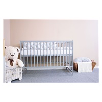 Detská postieľka New Baby BASIC sivá