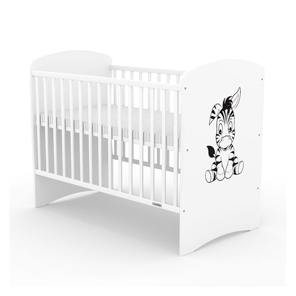 Detská postieľka New Baby LEO Zebra biela