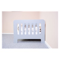 Detská posteľ so zábranou New Baby ERIK 160x80 cm bielo-sivá