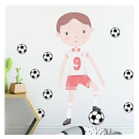 Samolepka na stenu Futbalista červená