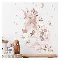 Samolepka na stenu Boho unicorn