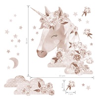Samolepka na stenu Boho unicorn