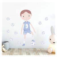 Samolepka na stenu Futbalista modrá
