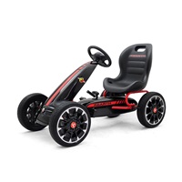 Detská šliapacia motokára Go-kart Milly Mally Abarth černá
