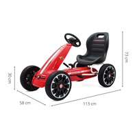 Detská šliapacia motokára Go-kart Milly Mally Abarth červená