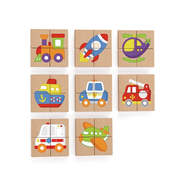 Detské drevené magnetické puzzle Viga