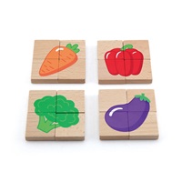 Detské drevené magnetické puzzle Viga Ovoce a Zelenina