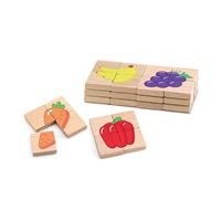 Detské drevené magnetické puzzle Viga Ovoce a Zelenina