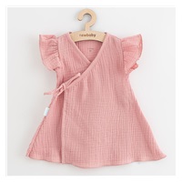 Letné dojčenské mušelínové šaty New Baby Soft dress ružová