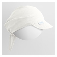 Detská letná mušelínová šatka so šiltom New Baby Soft dress béžová