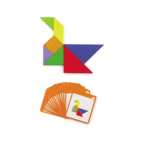 Drevený magnetický tangram Viga