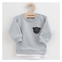 Dojčenská súprava tričko a tepláčky New Baby Brave Bear ABS sivá