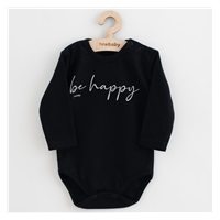 Dojčenské bavlnené body s dlhým rukávom New Baby Be Happy