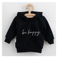 Dojčenská tepláková mikina s kapucňou New Baby Be Happy