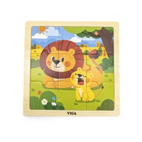 Drevené puzzle pre najmenších Viga 9 ks Lion