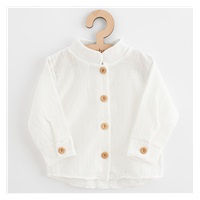 Dojčenská mušelínová košeľa New Baby Soft dress béžová