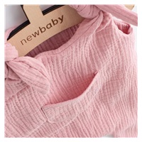 Dojčenské mušelínové zahradníčky New Baby Soft dress ružová