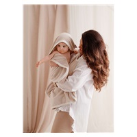 Detská osuška so žinkou a ručníkom Belisima Swaddle béžová