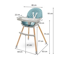 Jedálenská stolička Baby Mix Freja wooden dusty green