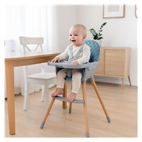 Jedálenská stolička Baby Mix Freja wooden dusty green